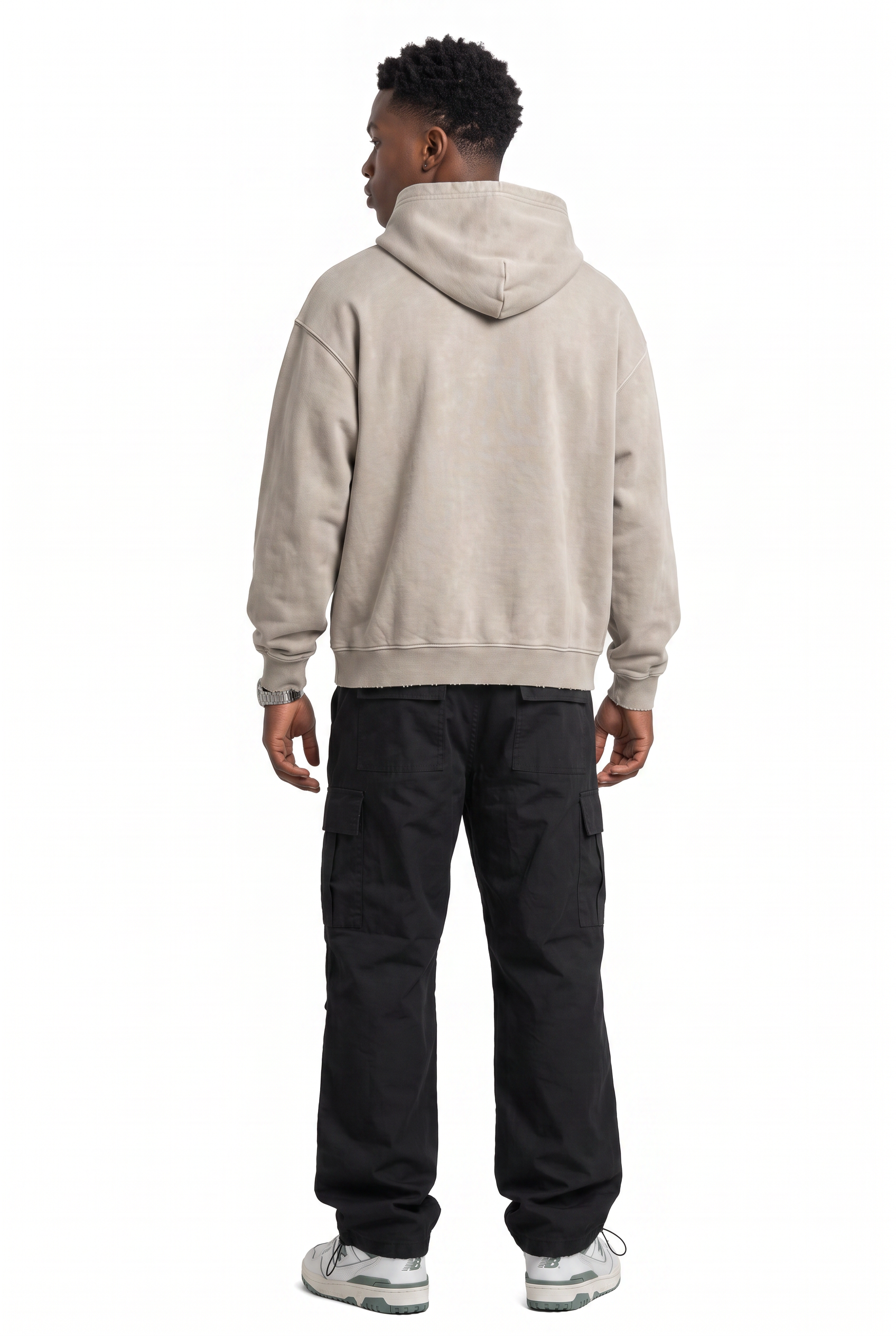 Cream Oversized Drawstring Hoodie