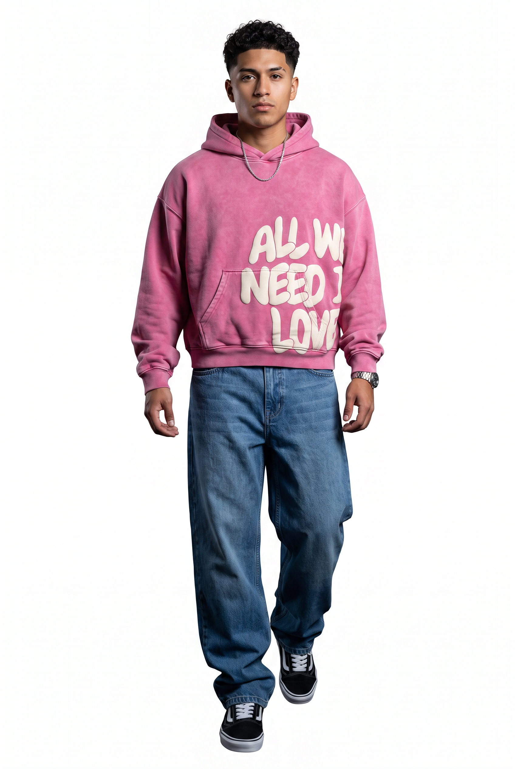 Pink Drawstring Oversized Hoodie