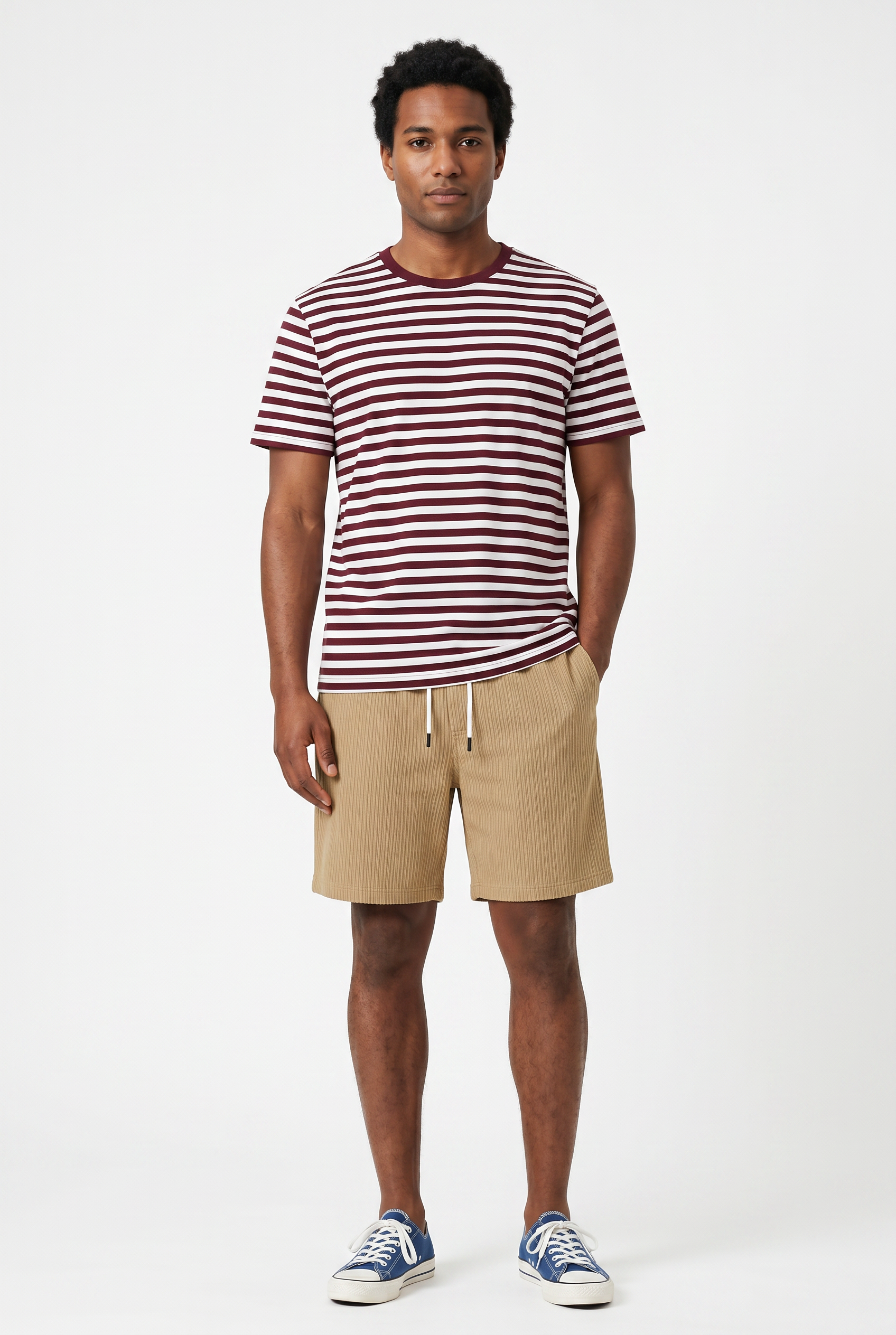 Beige Relaxed Casual Shorts