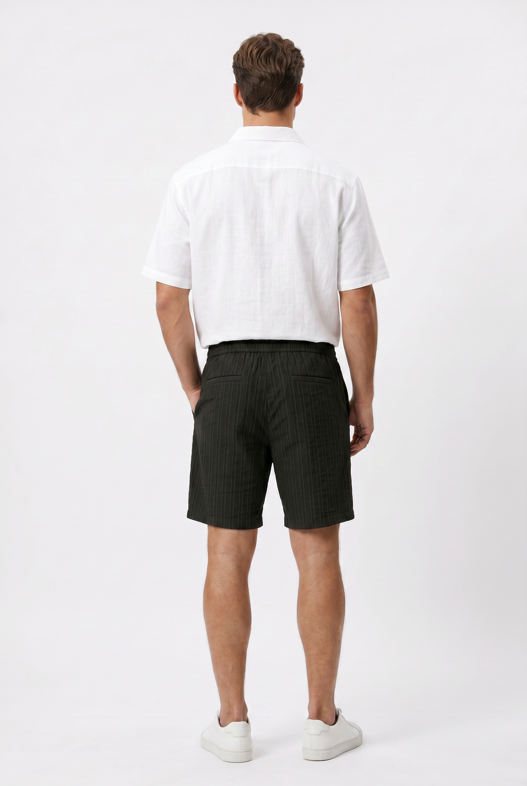 Black Relaxed Drawstring Shorts