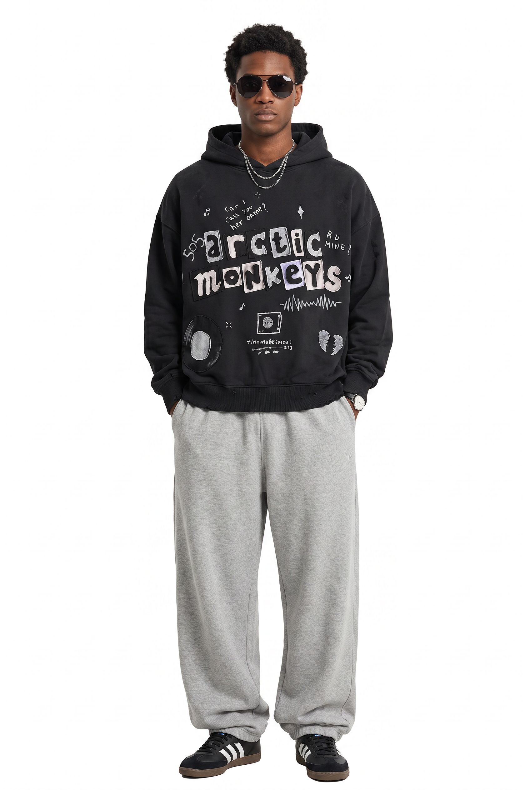 Black Oversized Drawstring Hoodie