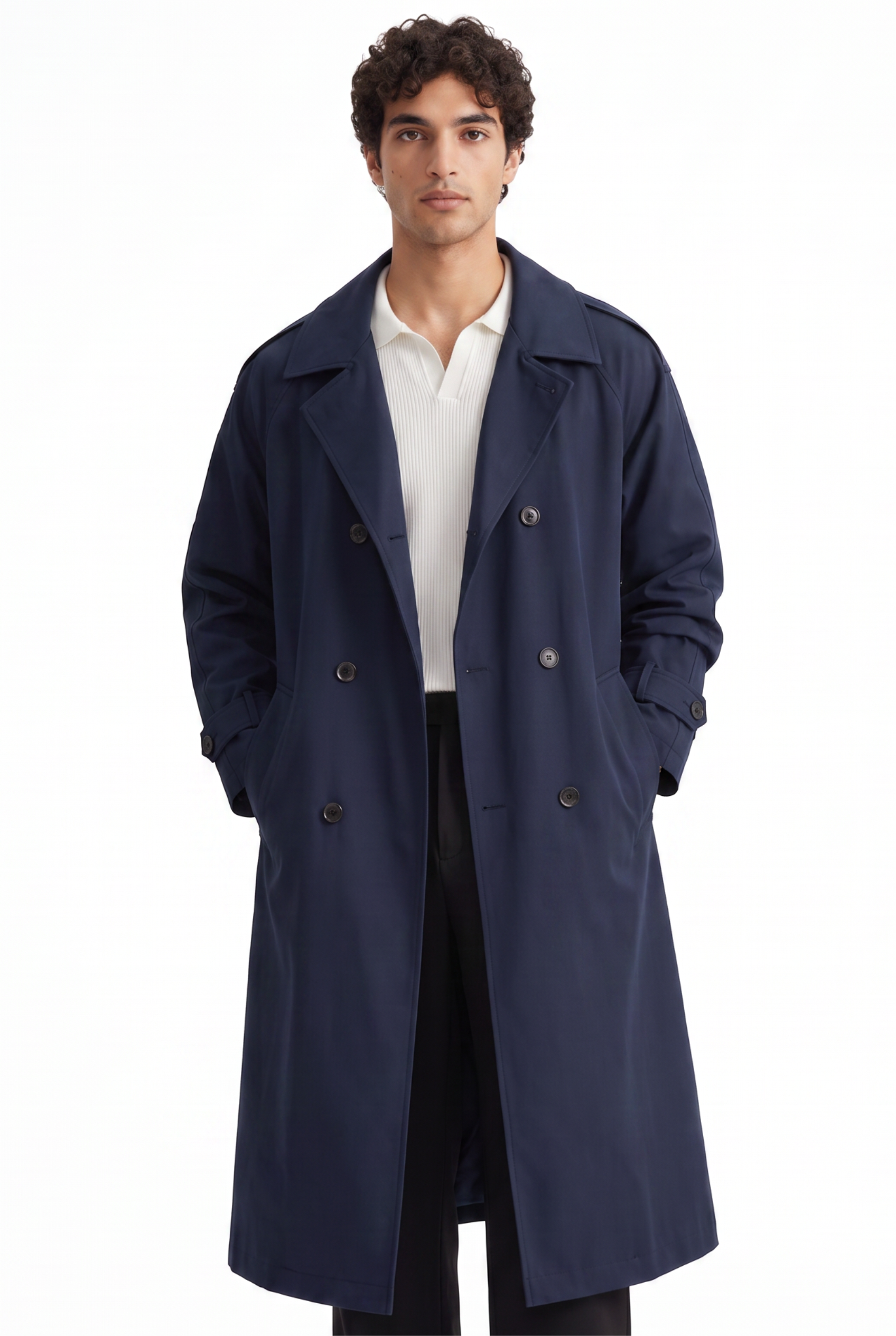 Navy Slim Single-Button Blazer