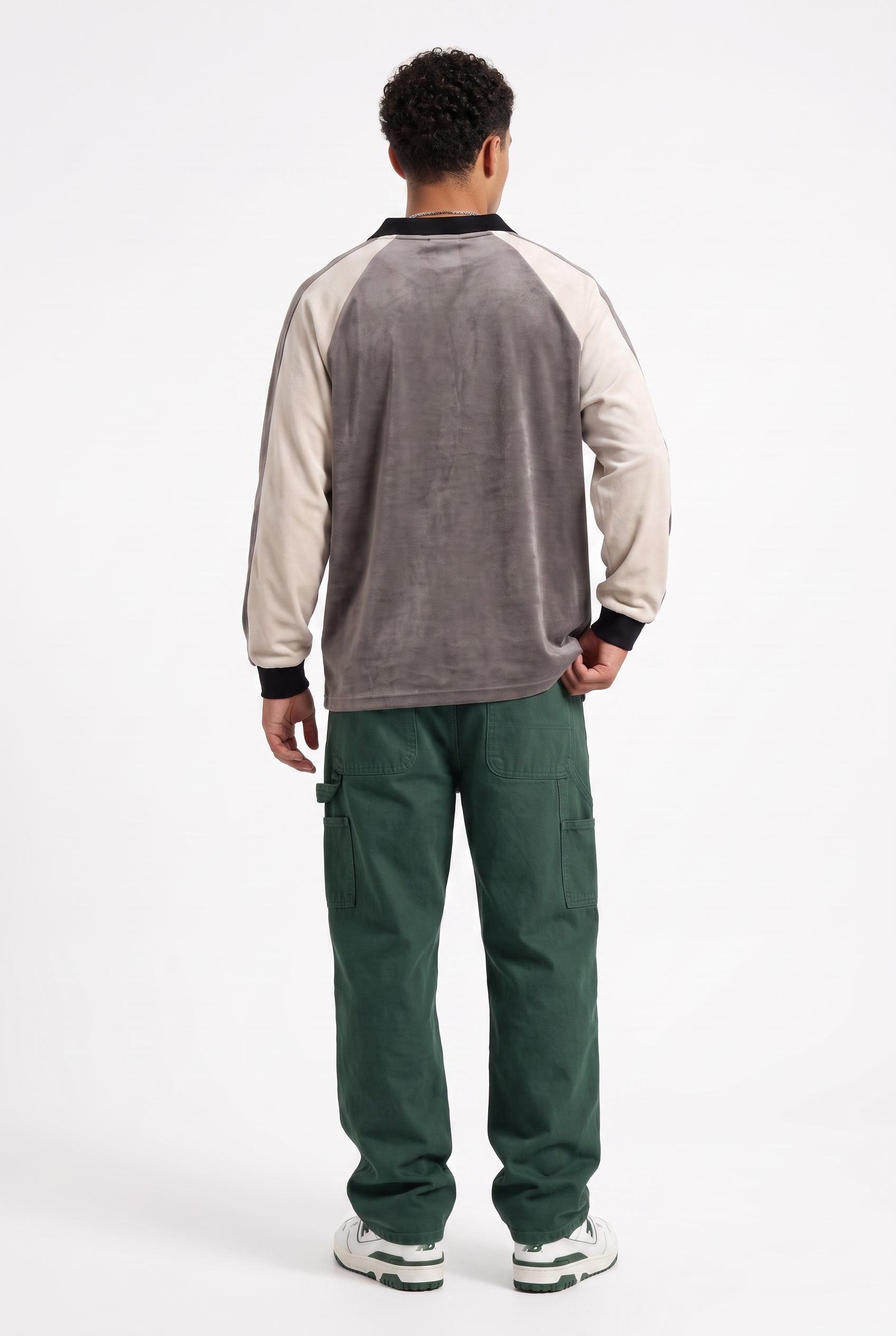 Grey Oversized Crew Neck Sweatshirt