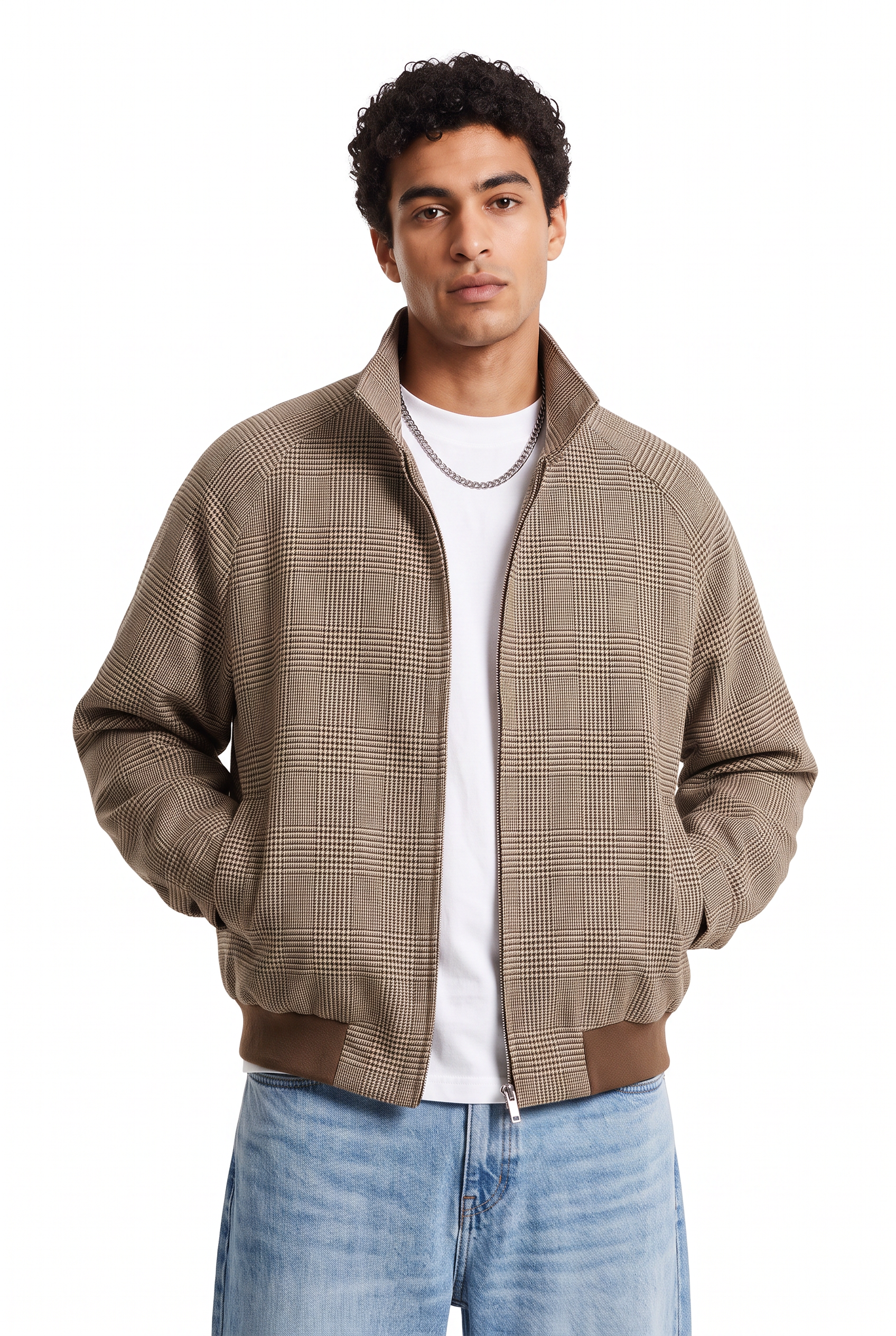 Beige Chest Pocket Overshirt Jacket