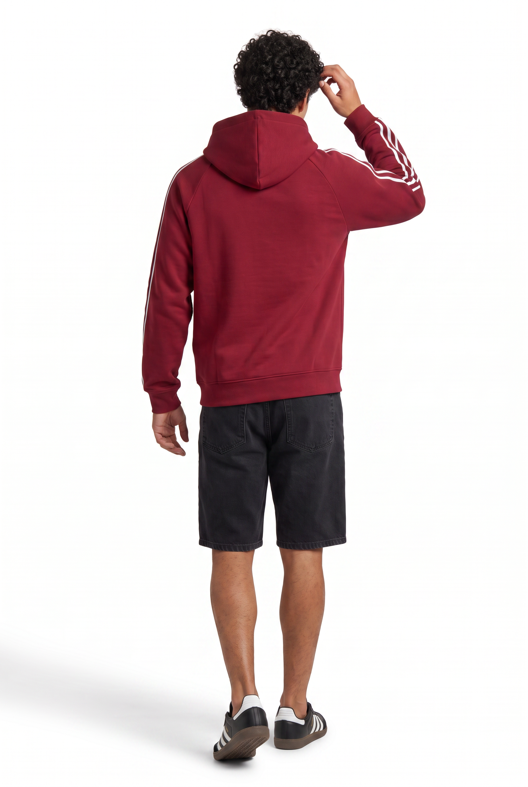 Red Oversized Drawstring Hoodie