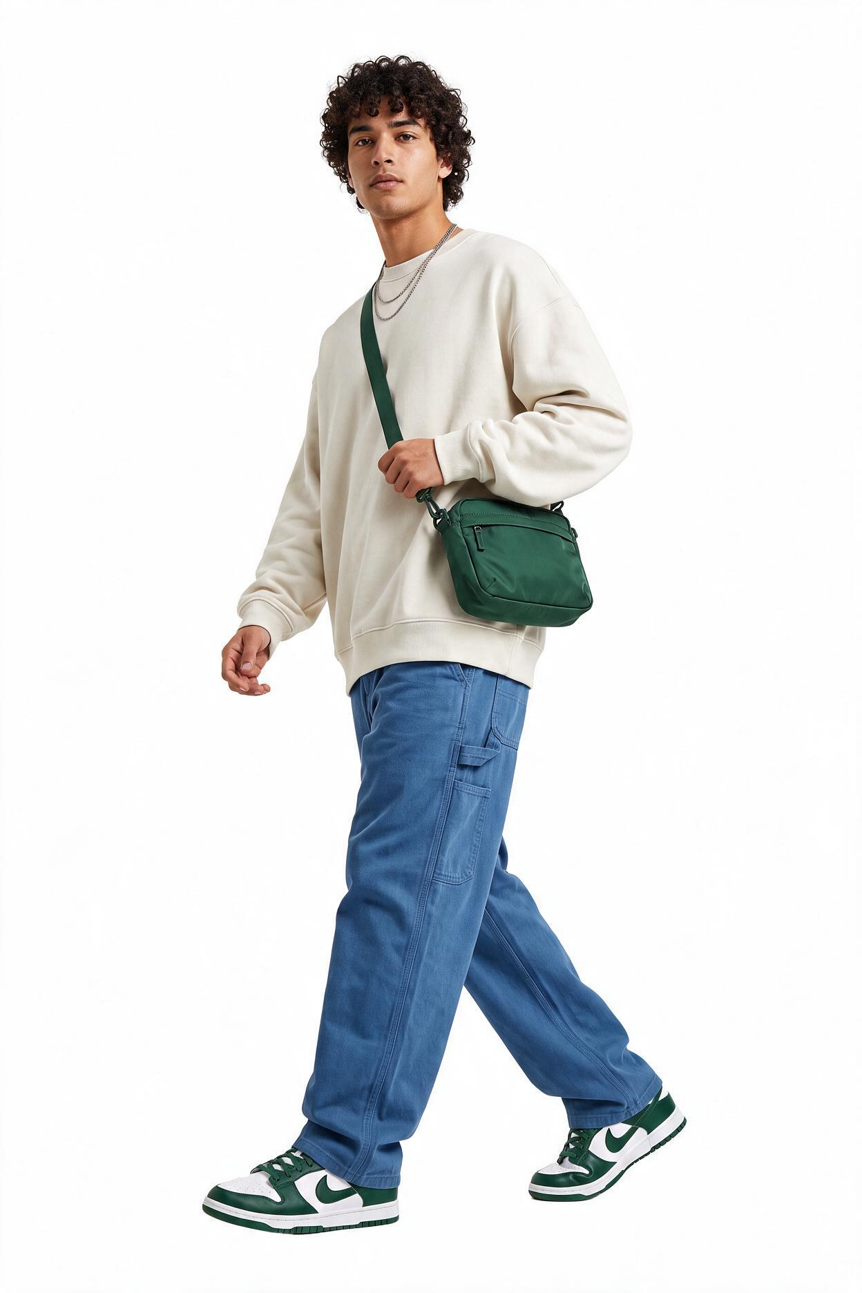 Cream Ribbed Oversized Sweatshirt