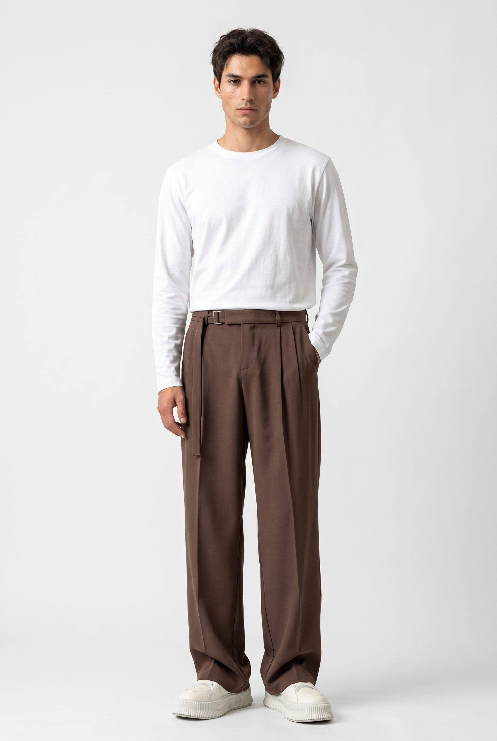 Brown Relaxed Casual Trouser