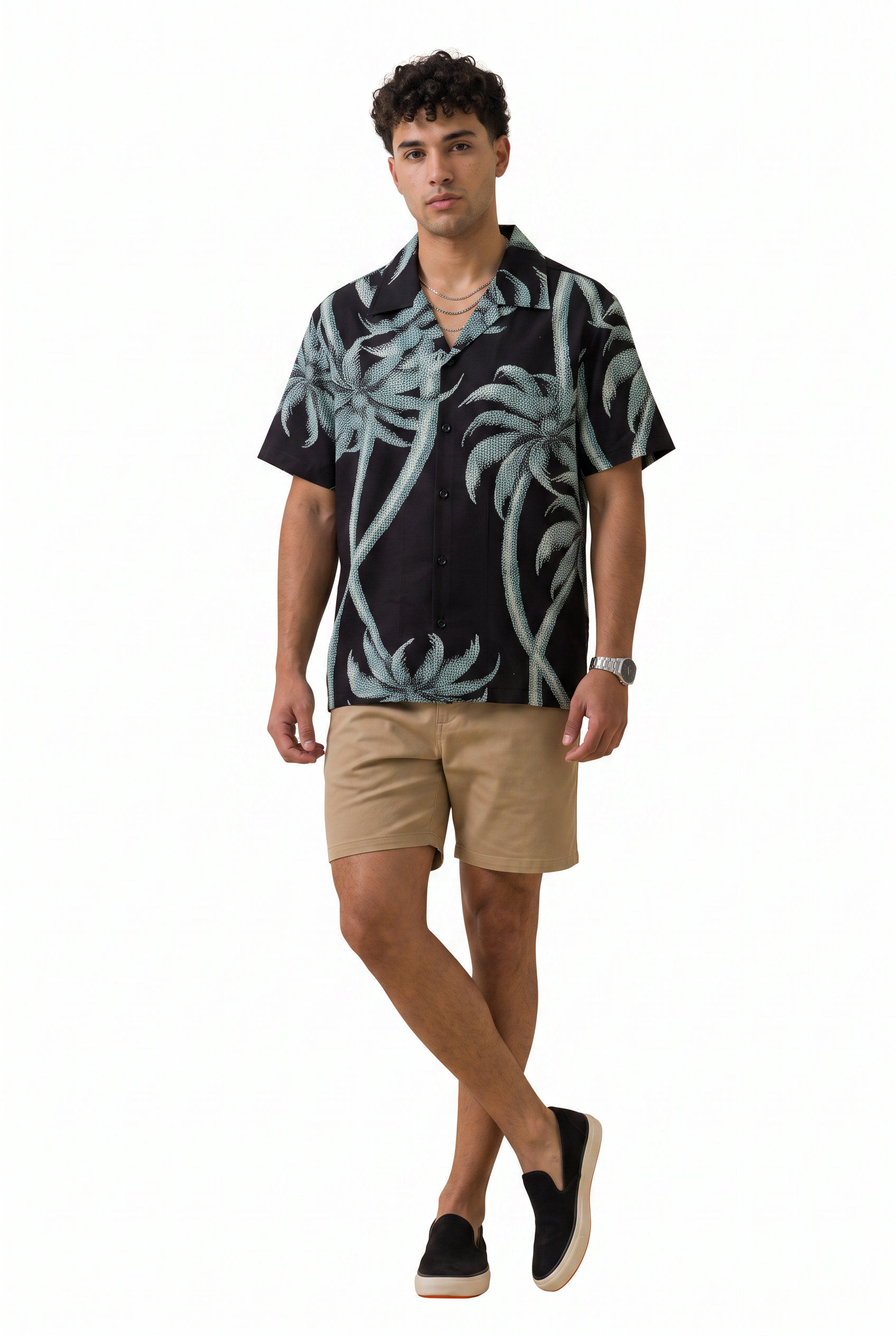 Black Chest Pocket Casual Shirt