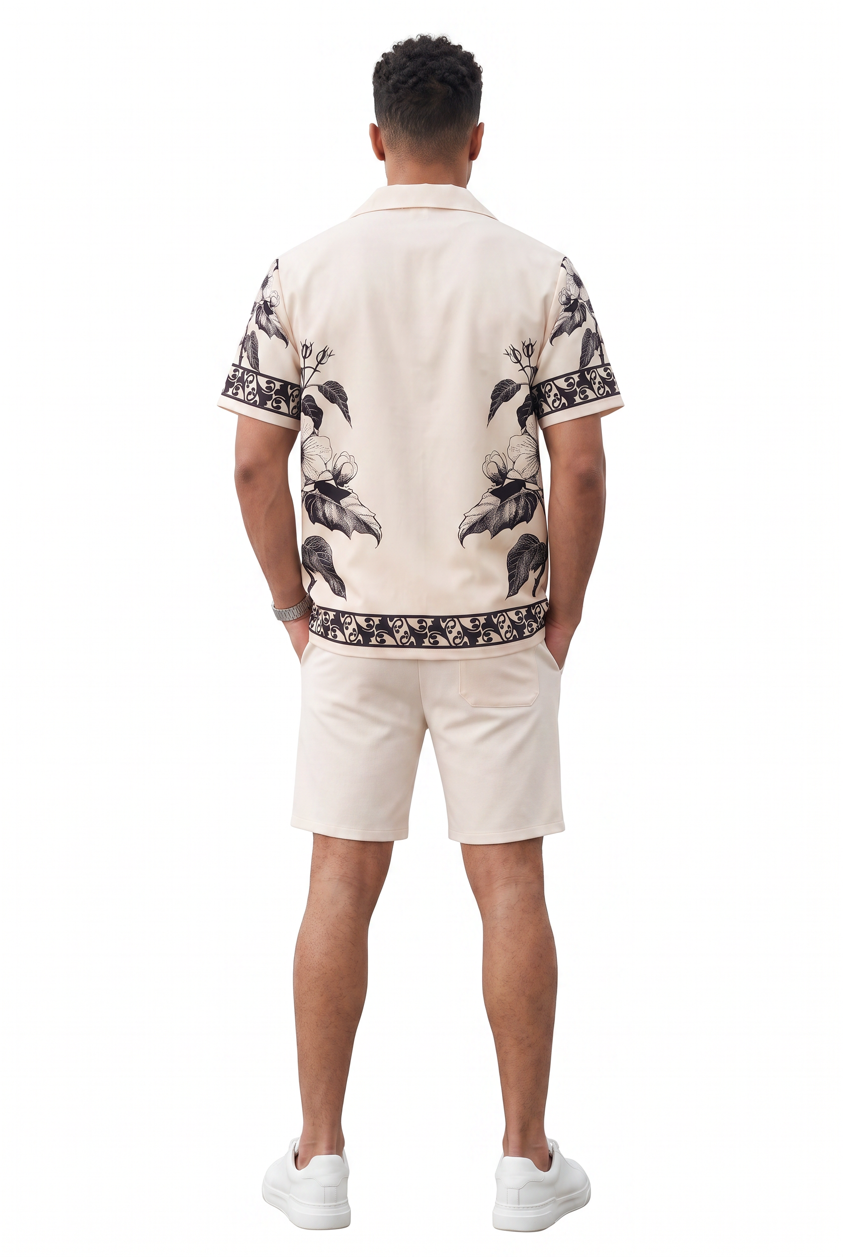 Cream Chest Pocket Casual Shirt