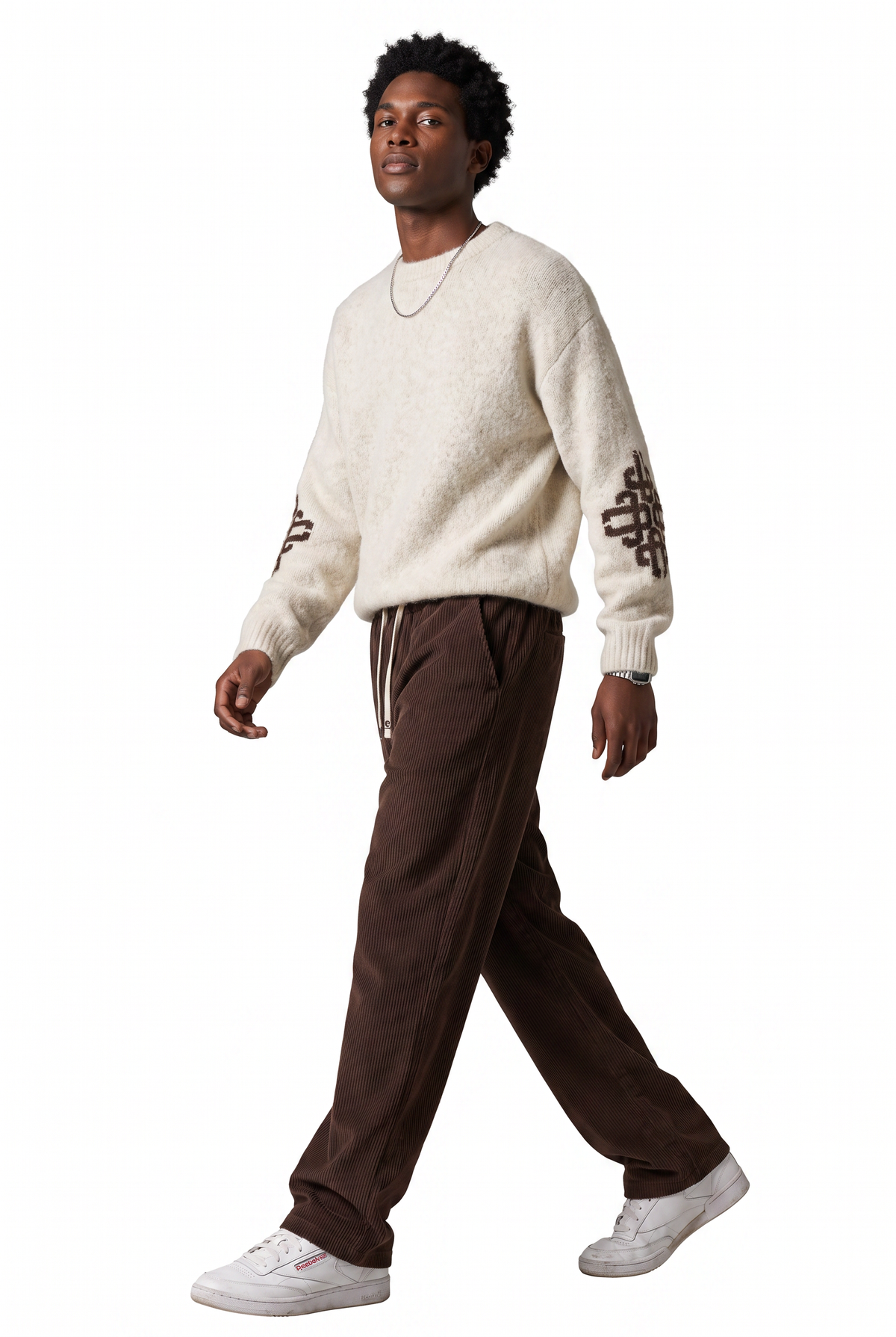 Textured Cream Knit Sweater