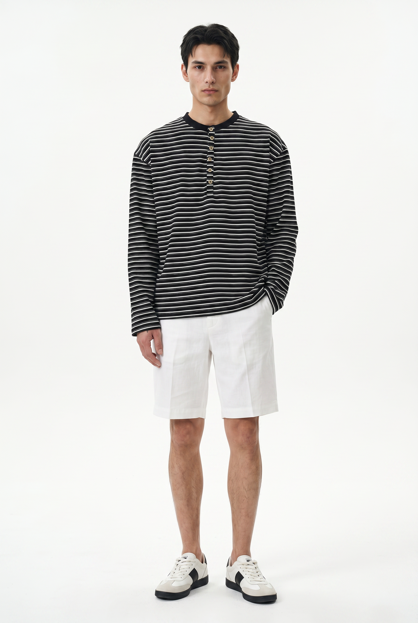 Black Relaxed Drop Shoulder Tee