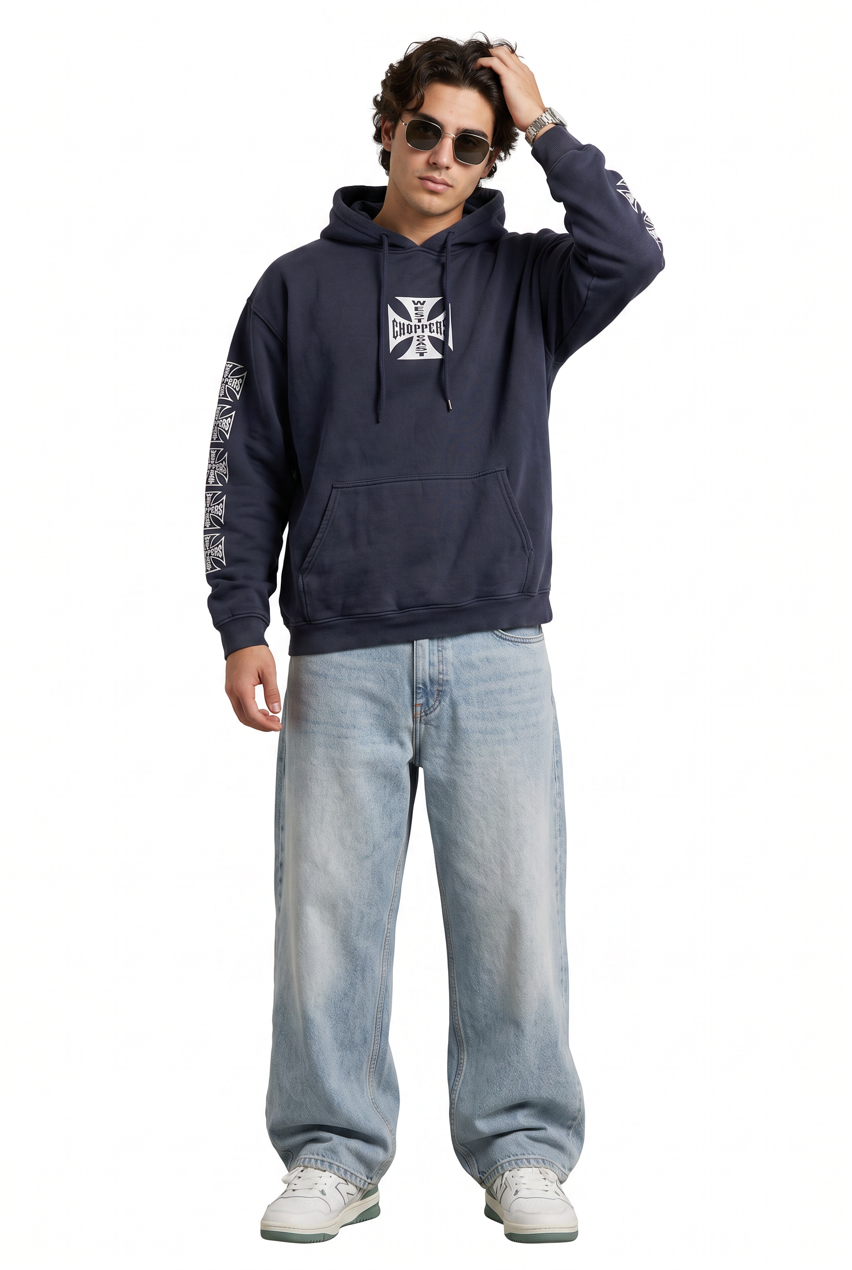 Black Oversized Drawstring Hoodie